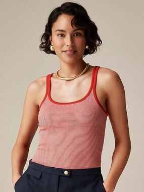 J Crew Striped Tank, Racerback, Large Women